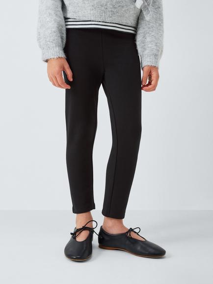 John Lewis Kids' Brushed Back Leggings, Pack of 2, Navy, Black - view 2, Navy, Black