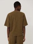 Jigsaw Textured Relaxed Fit T-Shirt, Khaki