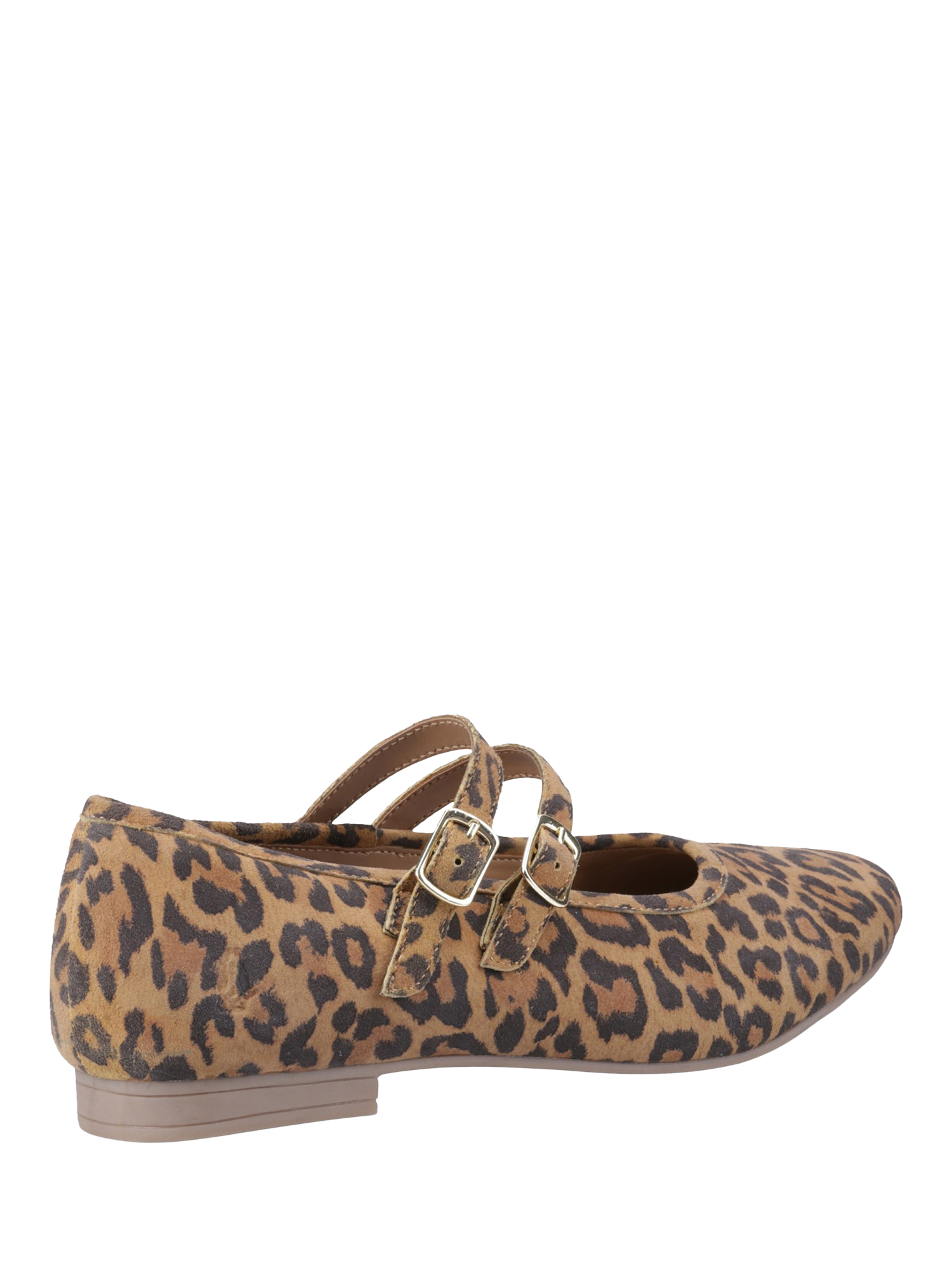 Product image 3 of 4, which shows Hush Puppies Nancy Leopard Print Mary Jane Ballerina Pumps, Tan, 3