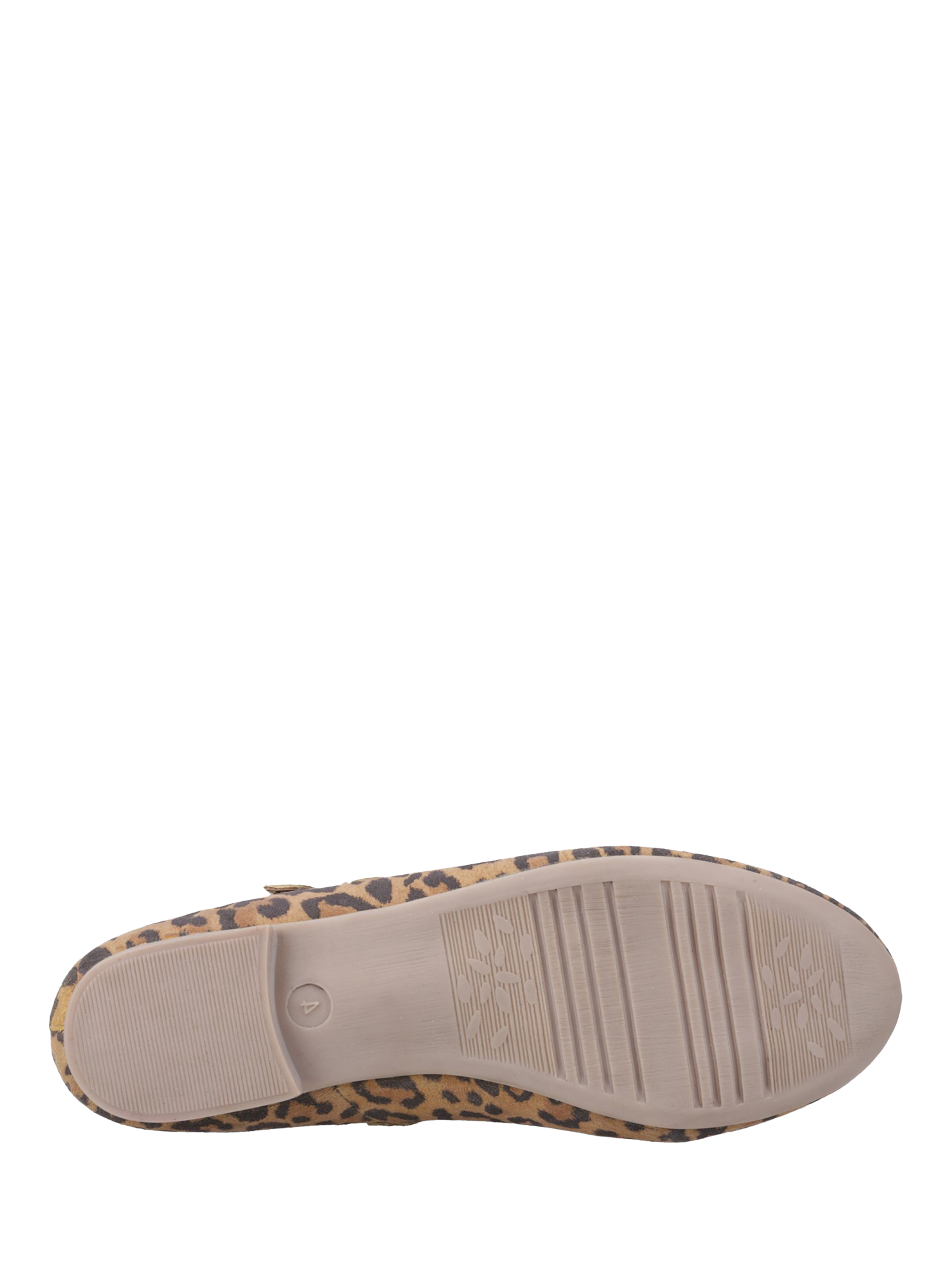 Product image 4 of 4, which shows Hush Puppies Nancy Leopard Print Mary Jane Ballerina Pumps, Tan, 3