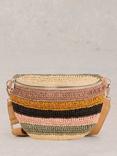 White Stuff Mini Sebby Crochet Sling Bag, Natural/Multi