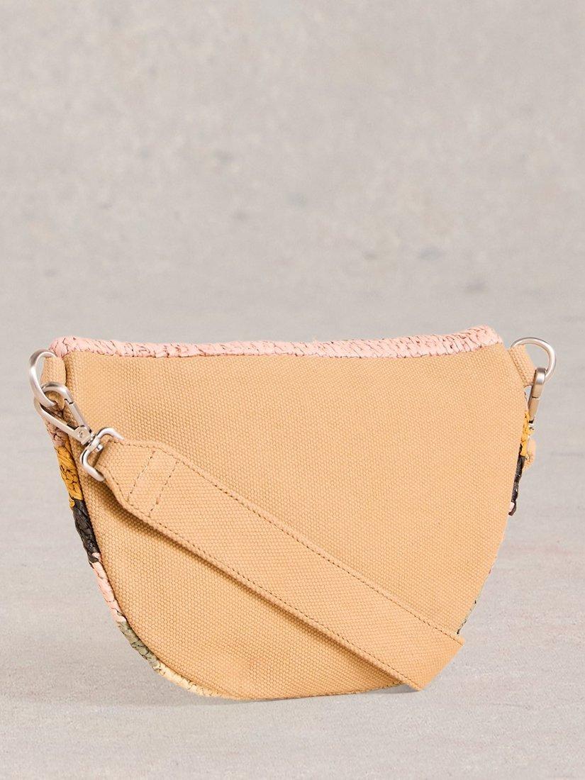 Product image 2 of 4, which shows White Stuff Mini Sebby Crochet Sling Bag, Natural/Multi