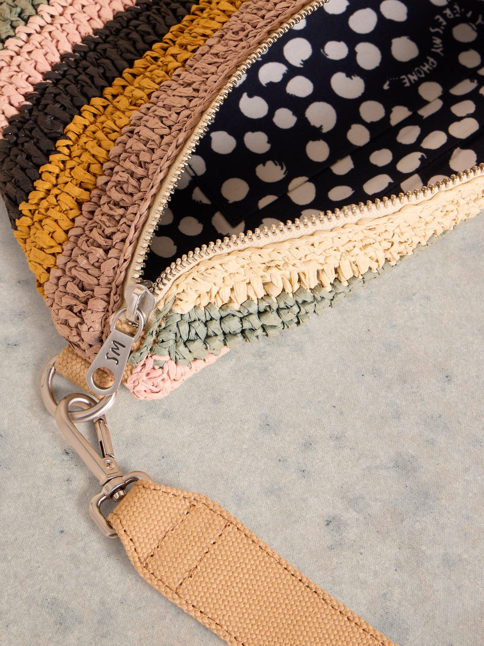 Product image 3 of 4, which shows White Stuff Mini Sebby Crochet Sling Bag, Natural/Multi