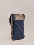 White Stuff Coco Stripe Raffia Phone Bag, Multi