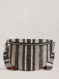 White Stuff Mini Sebby Jacquard Bag, Black/Multi, Black/Multi