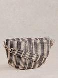 White Stuff Mini Sebby Jacquard Bag, Black/Multi