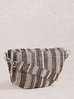 White Stuff Mini Sebby Jacquard Bag, Black/Multi - view 2, Black/Multi