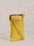 White Stuff Coco Leather Weaved Phone Bag, Yellow