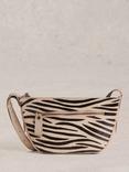 White Stuff Caro Zebra Crossbody Bag, Natural/Multi