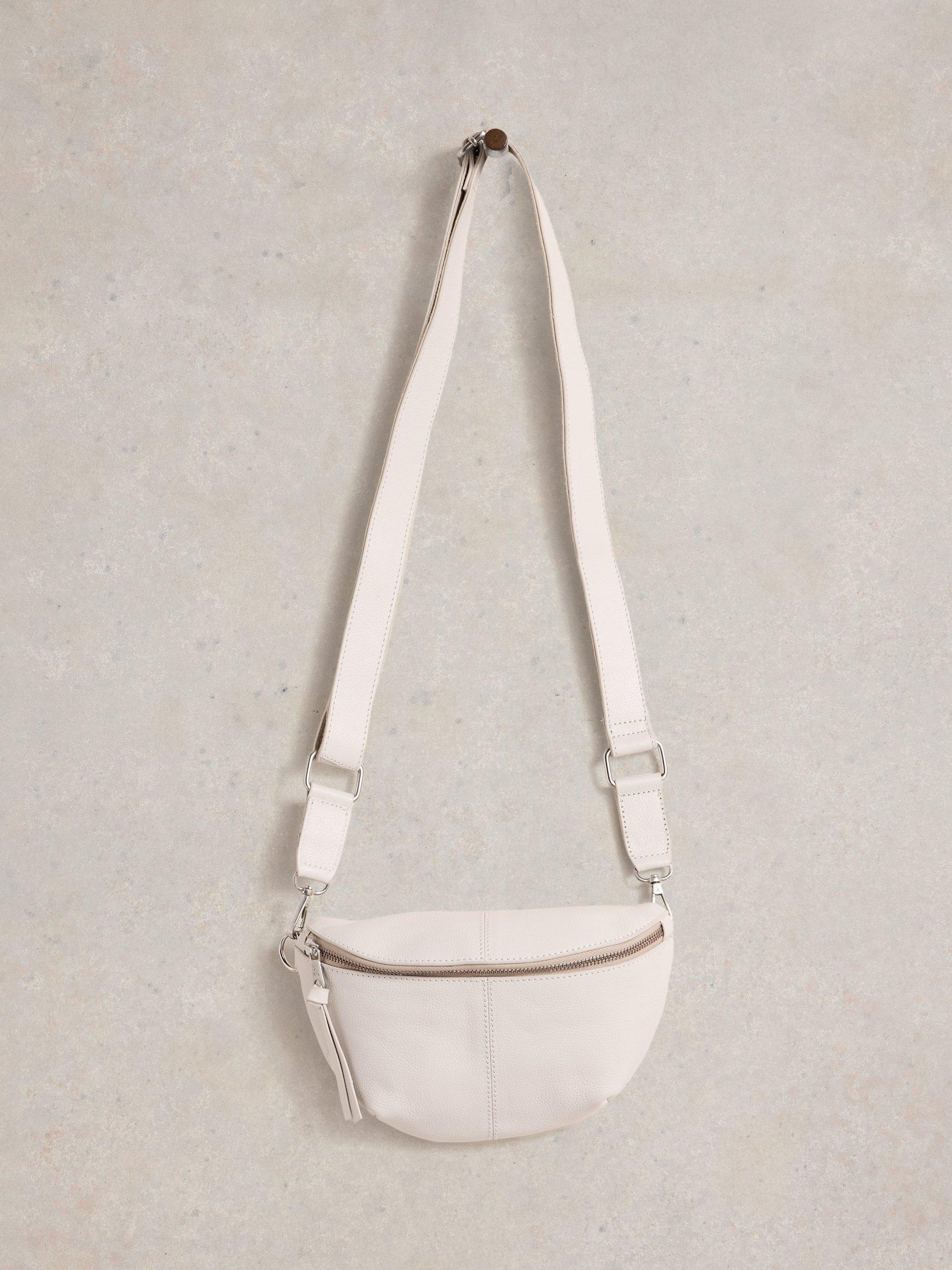 Product image 4 of 4, which shows White Stuff Mini Sebby Leather Sling Bag, Pale Ivory