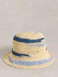 White Stuff Stripe Crochet Hat, Multi