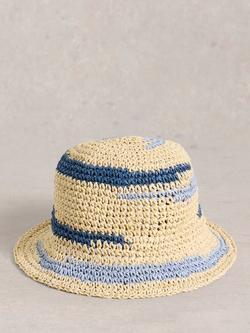 White Stuff Stripe Crochet Hat, Multi, Multi