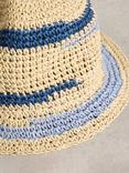 White Stuff Stripe Crochet Hat, Multi