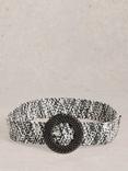 White Stuff Raffia Melange Belt, Black/Multi