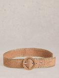 White Stuff Woven Raffia Belt, Light Natural