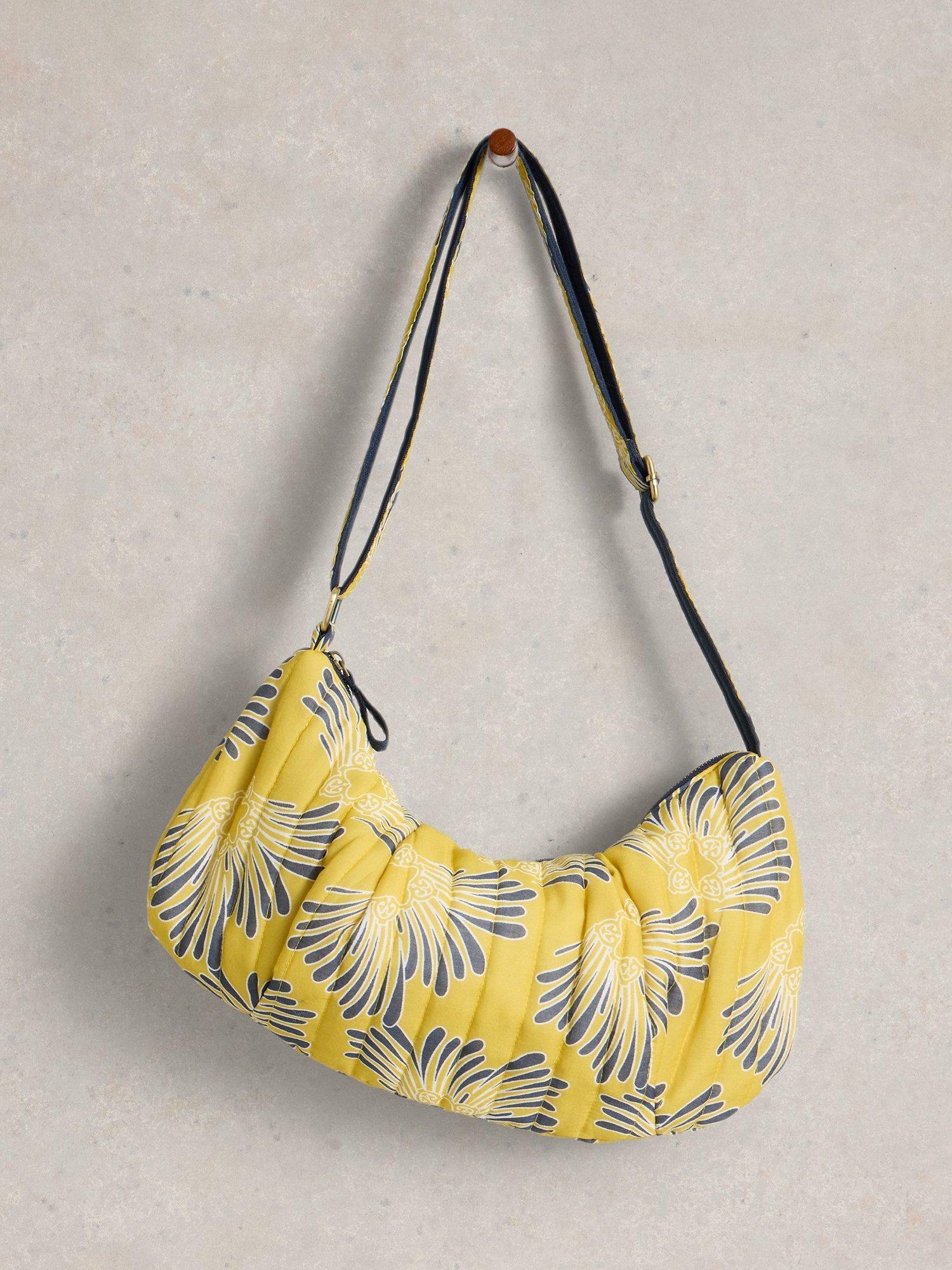 Product image 4 of 4, which shows White Stuff Zoe Cotton Abstract Print Sling Bag