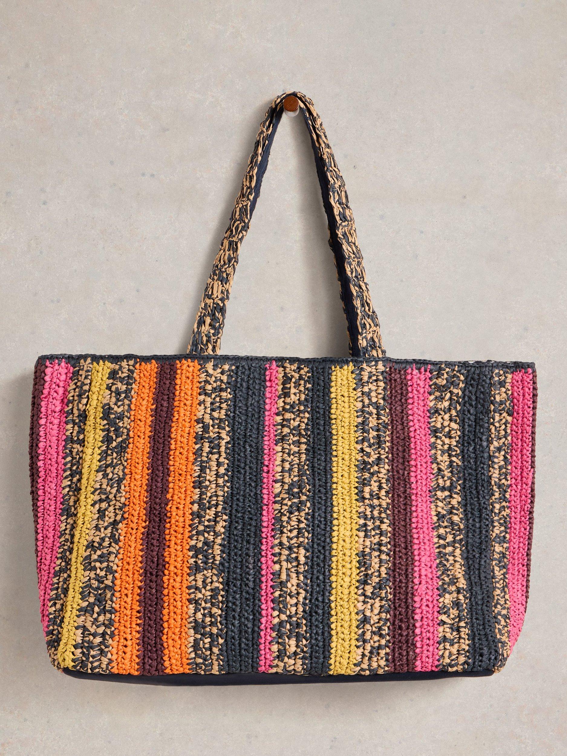 Product image 4 of 5, which shows White Stuff Sabrina Crochet Tote Bag, Multi