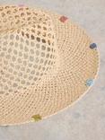 White Stuff Open Weave Fedora, Natural