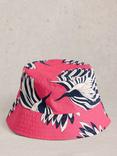 White Stuff Reversible Bucket Hat, Pink/Multi
