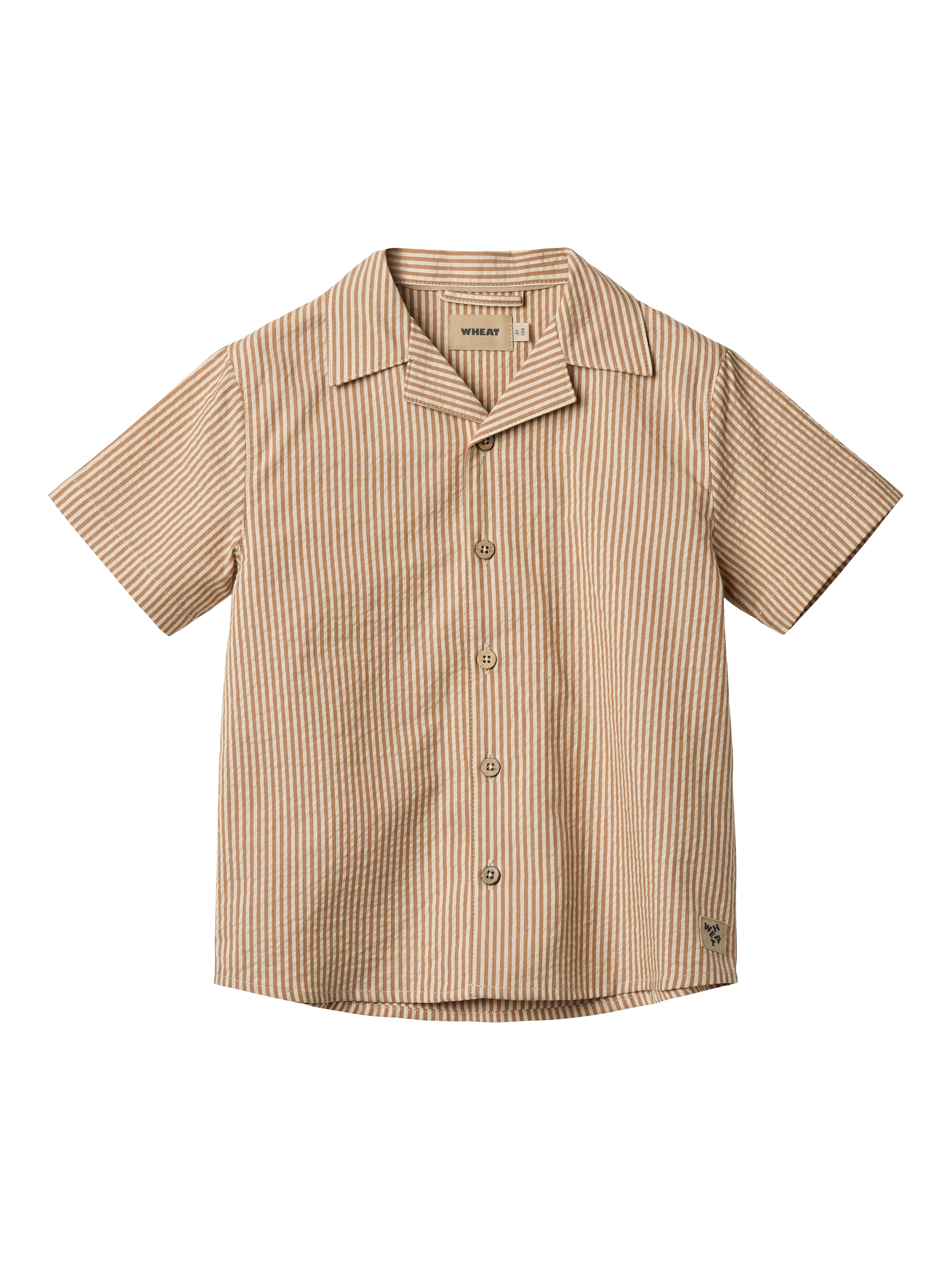 Product image 1 of 3, which shows WHEAT Kids' Anker Shirt, Caramel, 8 years