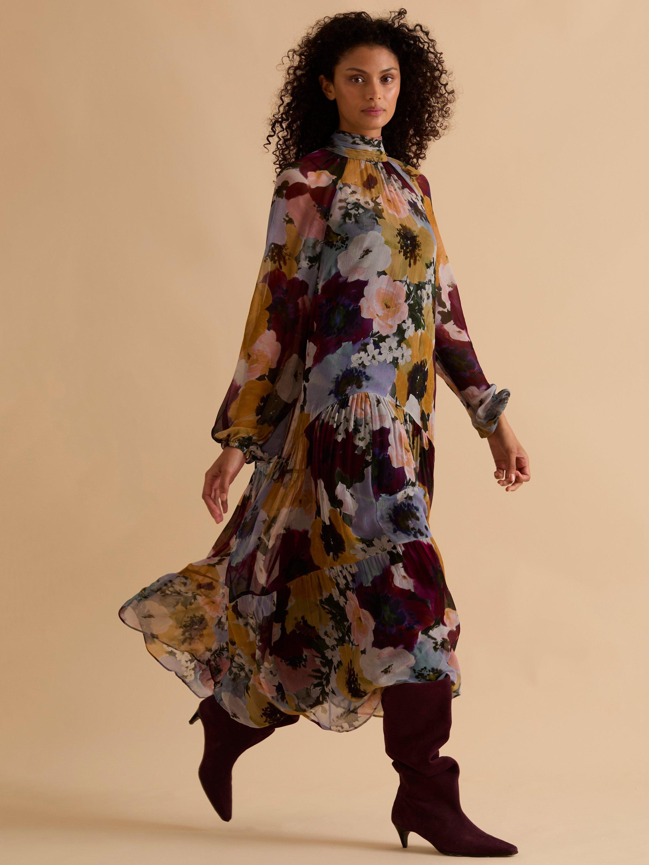 Product image 1 of 5, which shows FLORERE Floral Tiered Maxi Dress, Multi, 6