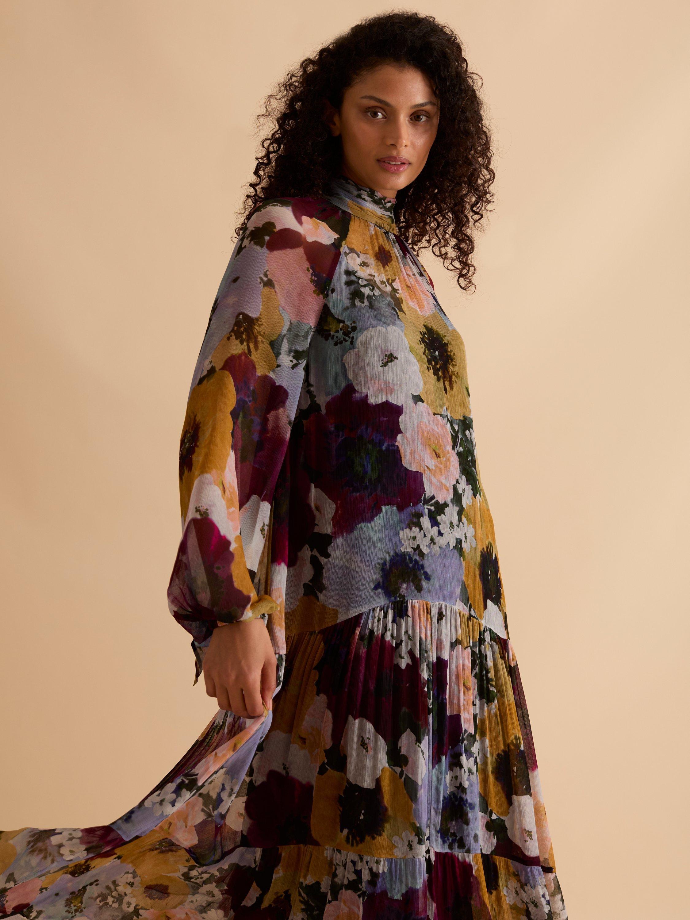 Product image 4 of 5, which shows FLORERE Floral Tiered Maxi Dress, Multi, 6