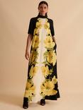 FLORERE Floral High Neck Maxi Dress, Multi