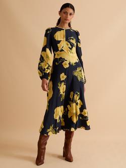 FLORERE Floral Blouson Sleeve Dress, Multi, Multi