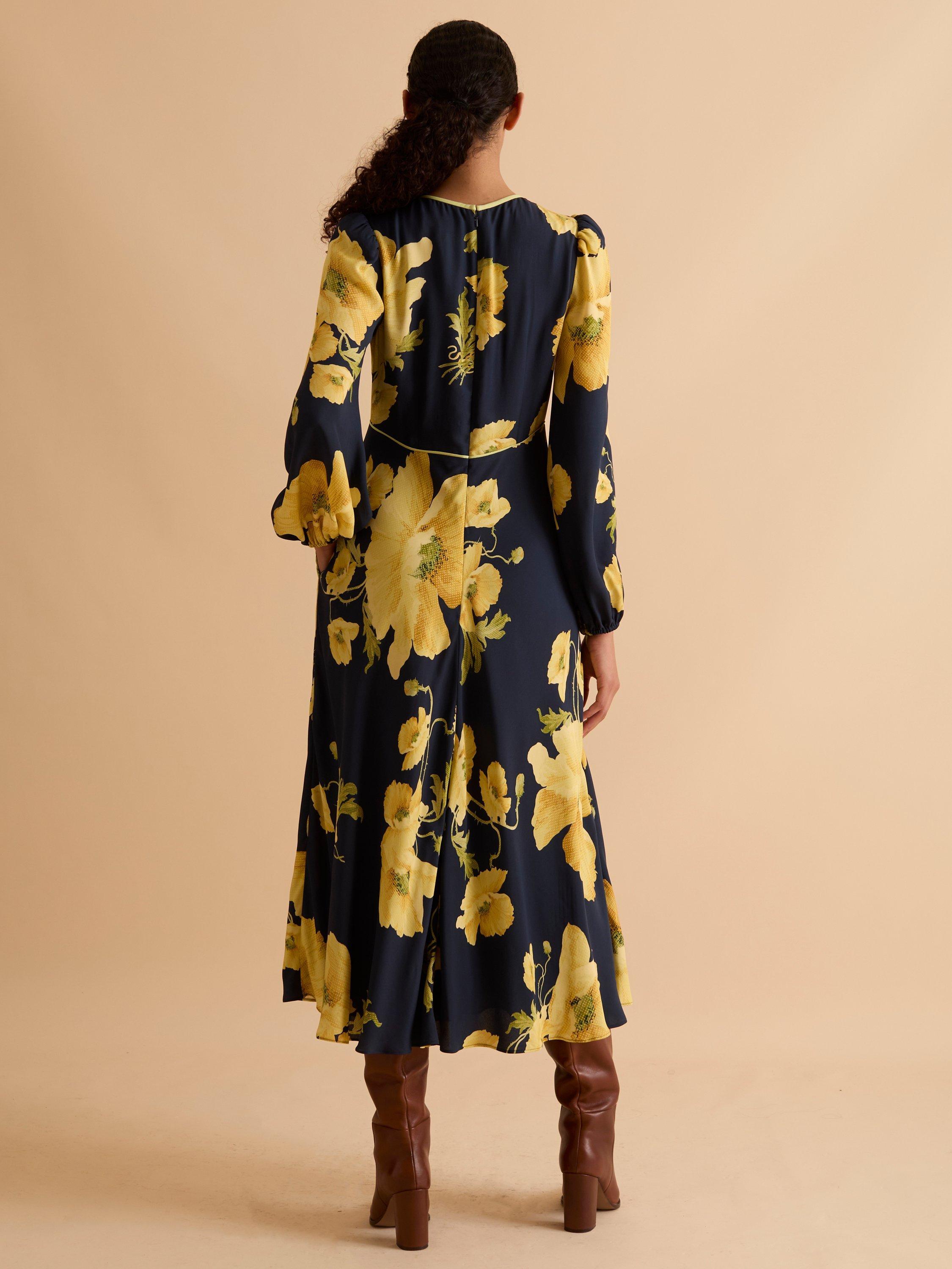 Product image 3 of 6, which shows FLORERE Floral Blouson Sleeve Dress, Multi, 8