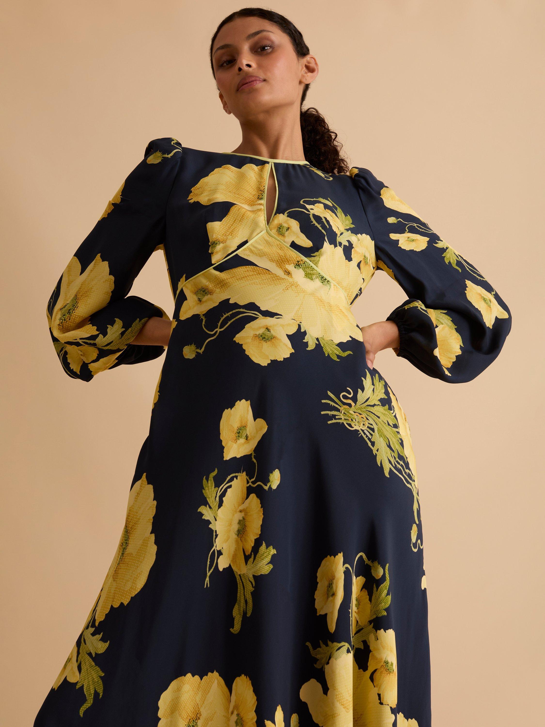 Product image 6 of 6, which shows FLORERE Floral Blouson Sleeve Dress, Multi, 8