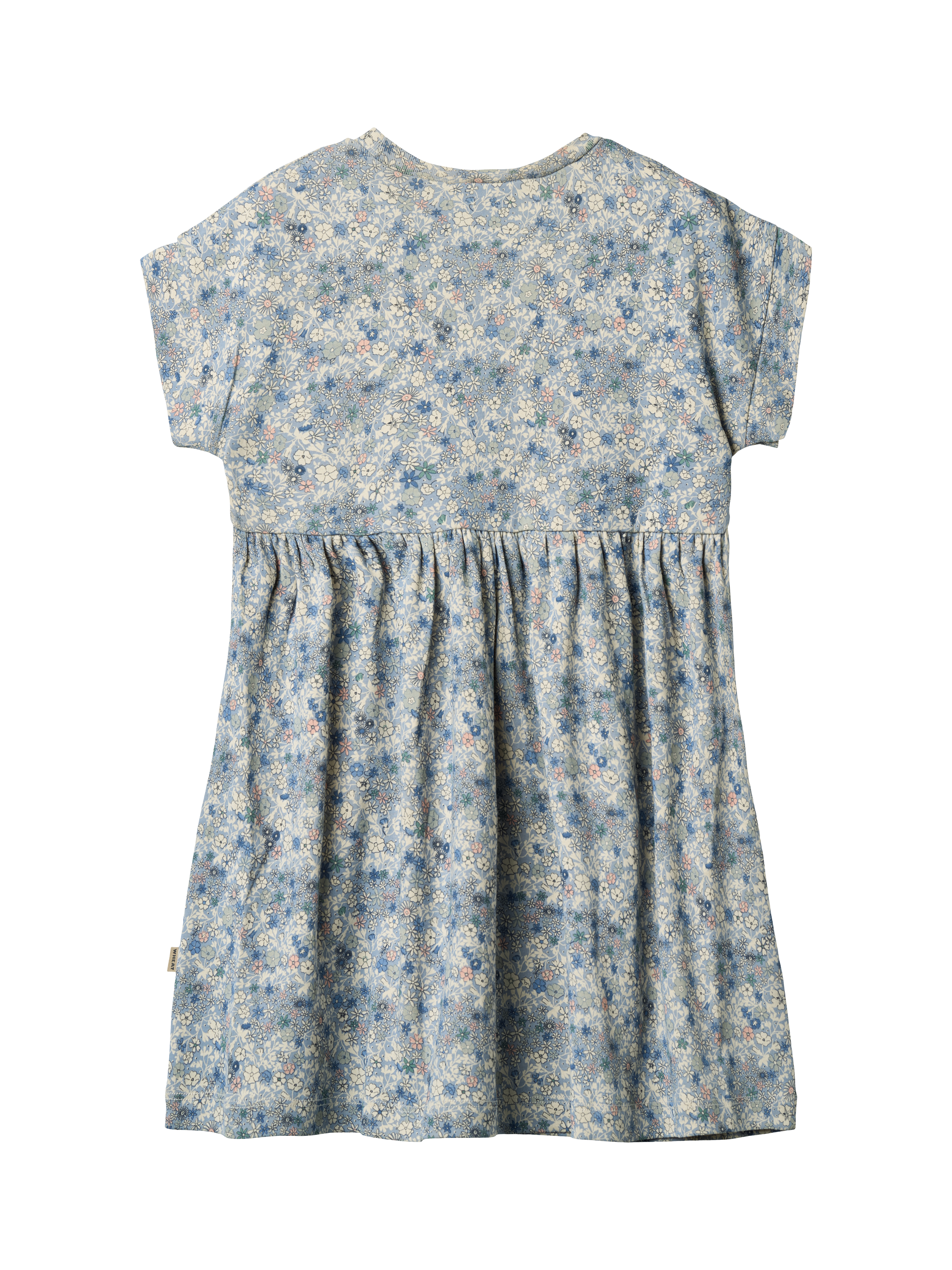 Product image 2 of 3, which shows WHEAT KIds' Emilie Short Sleeve Jersey Dress, Multi, 3 years