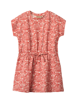 WHEAT Kids' Maribel Short Sleeve Jersey Dress, Red/Multi, Red/Multi