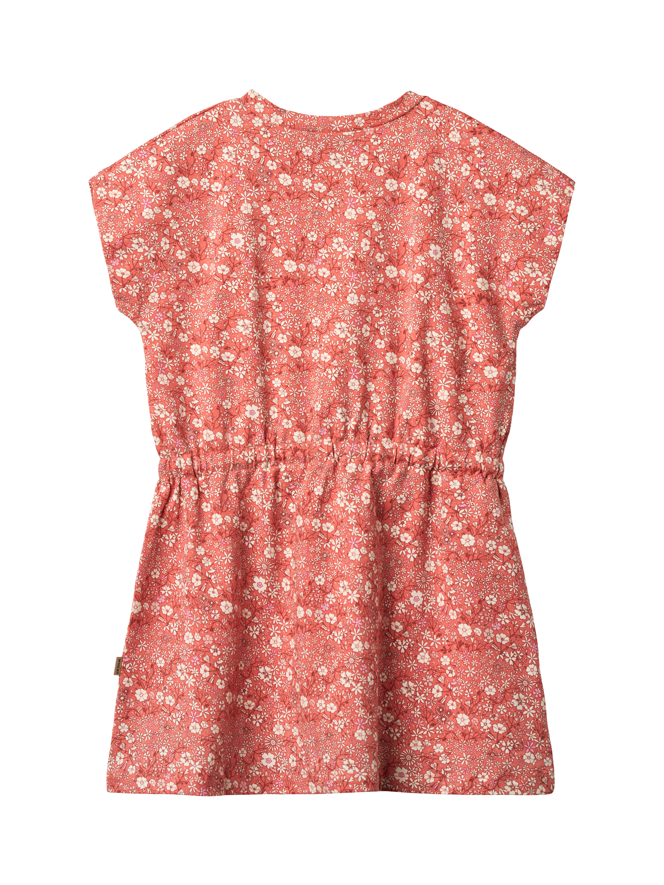 Product image 2 of 4, which shows WHEAT Kids' Maribel Short Sleeve Jersey Dress, Red/Multi, 3 years