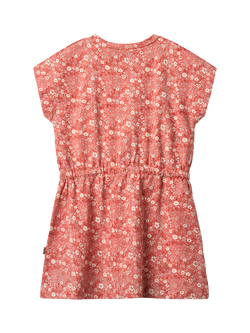 WHEAT Kids' Maribel Short Sleeve Jersey Dress, Red/Multi - view 2, Red/Multi