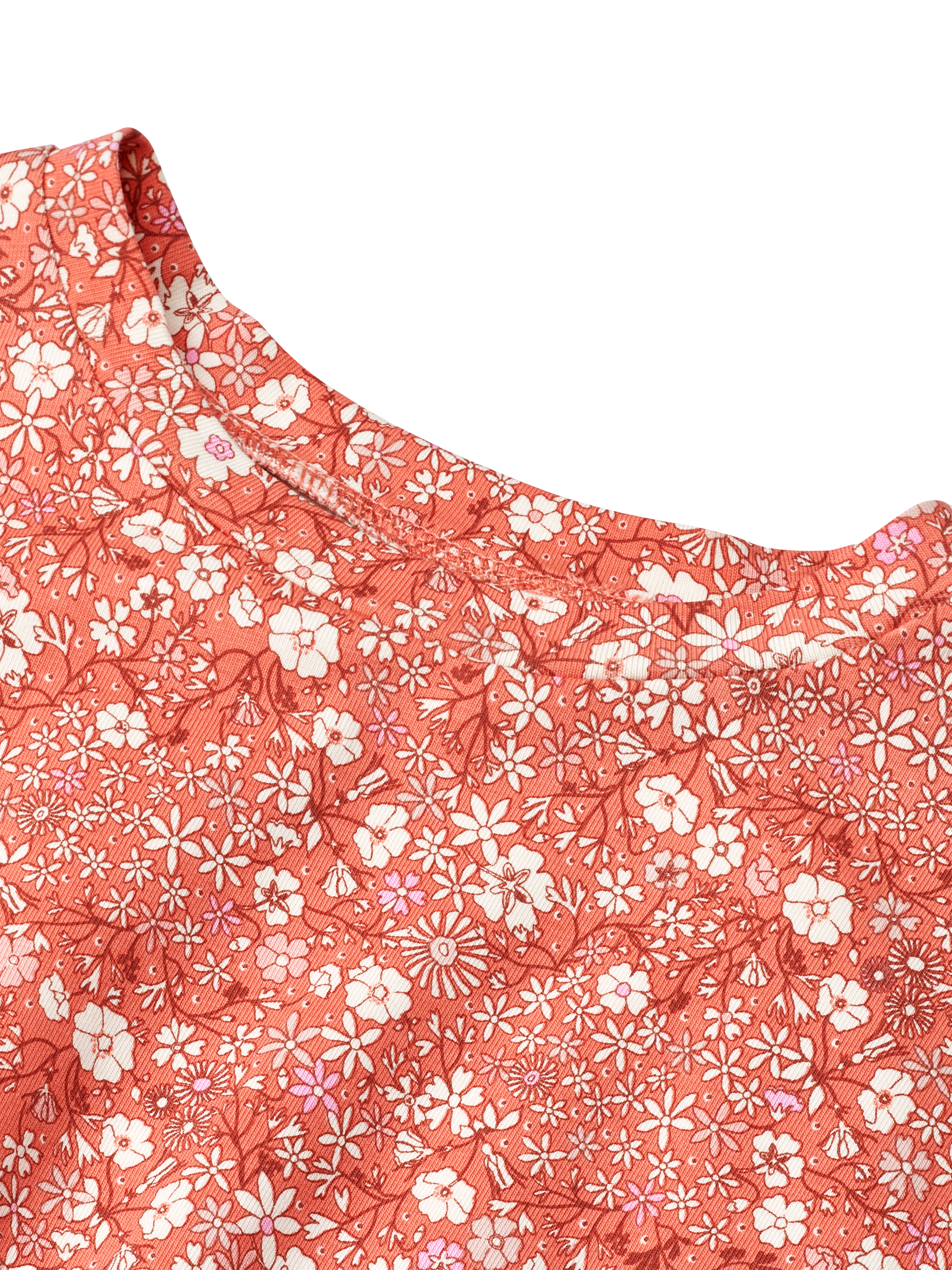 Product image 3 of 4, which shows WHEAT Kids' Maribel Short Sleeve Jersey Dress, Red/Multi, 3 years