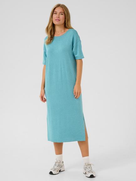 KAFFE Regina Knit Midi Dress, Teal, Teal