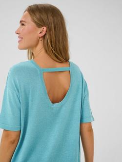 KAFFE Regina Knit Midi Dress, Teal - view 2, Teal