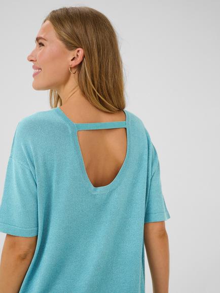 KAFFE Regina Knit Midi Dress, Teal - view 2, Teal
