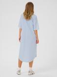 KAFFE Sara Stripe Kaftan Dress, Mid Blue