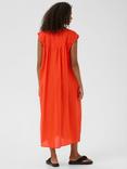 KAFFE Thua Sleeveless Midi Dress, Mid Red