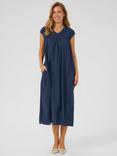 KAFFE Thua Short Sleeve Midi Dress, Mid Blue