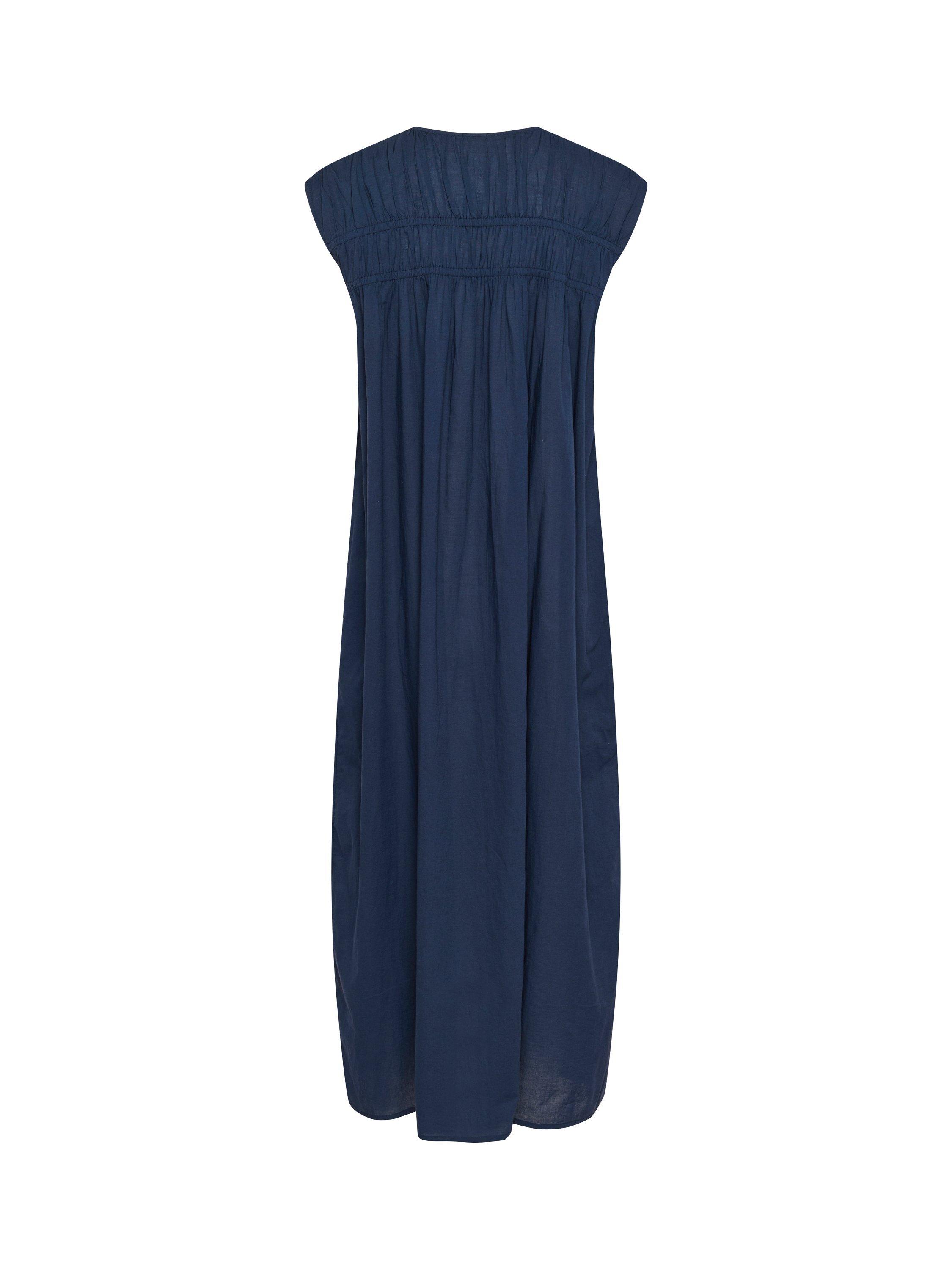 Product image 4 of 4, which shows KAFFE Thua Short Sleeve Midi Dress, Mid Blue, 8