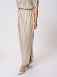 KAFFE KAgalexi Textured Metallic Maxi Skirt, Gold