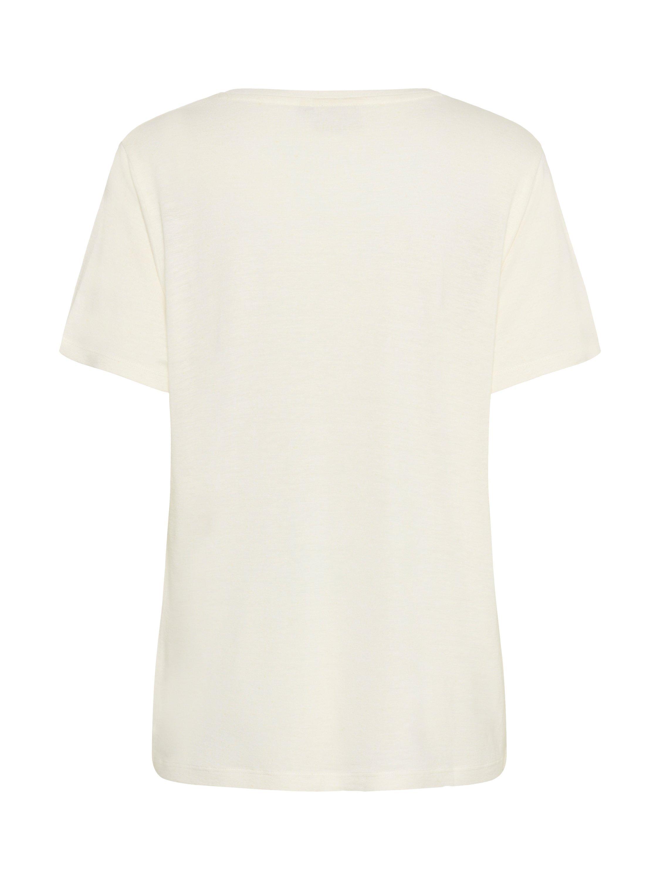 Product image 6 of 6, which shows KAFFE Maria Linen Blend T-Shirt, White, XS