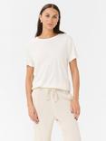 KAFFE Linen Blend T-Shirt, Feather Gray