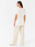 KAFFE Linen Blend T-Shirt, Feather Gray