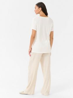 KAFFE Linen Blend T-Shirt, Feather Gray - view 2, Feather Gray