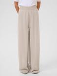 KAFFE Regina Knit Wide Leg Trousers, Mid Grey