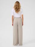 KAFFE Regina Knit Wide Leg Trousers, Mid Grey