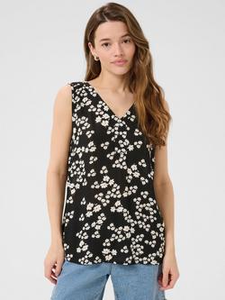 KAFFE KAamber Floral Top, Black/Multi